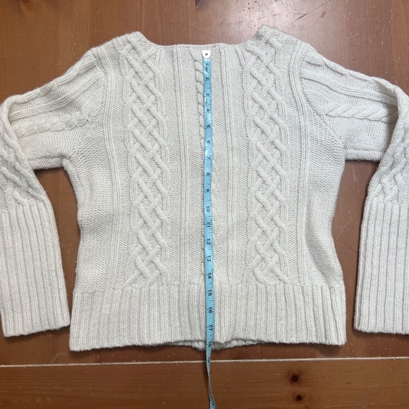 Crop Cardigan, Fisherman’s Knit Alpaca/Merino/Acrylic Talbot’s Collection, M - Picture 9 of 10